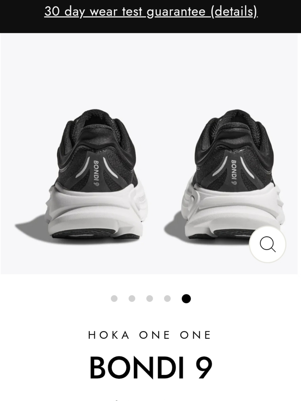 Hoka Bondi 9 Women’s 9B Black & White Runners Shoe - Picture 6 of 10